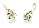 Cutie Jewellery Zlaté detské náušnice C2201-10-X-1 biela