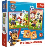 Trefl Puzzle 2v1 + pexeso - Psí tým v akci / Viacom PAW Patrol