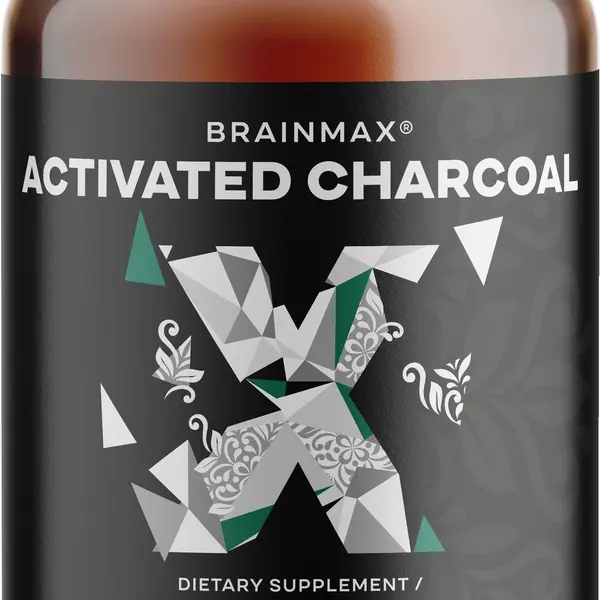 BRAINMAX Activated Charcoal, aktivní uhlí z kokosových skořápek 100 kapslí