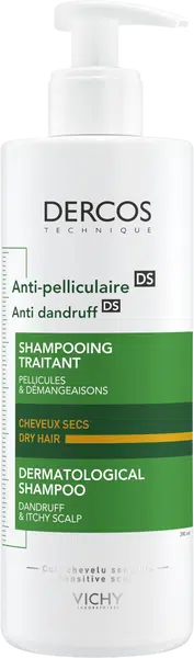 VICHY Dercos Šampon proti lupům na suché vlasy 390 ml