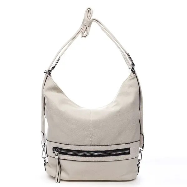 Dámska kabelka batoh svetlobéžová - Romina Lazy