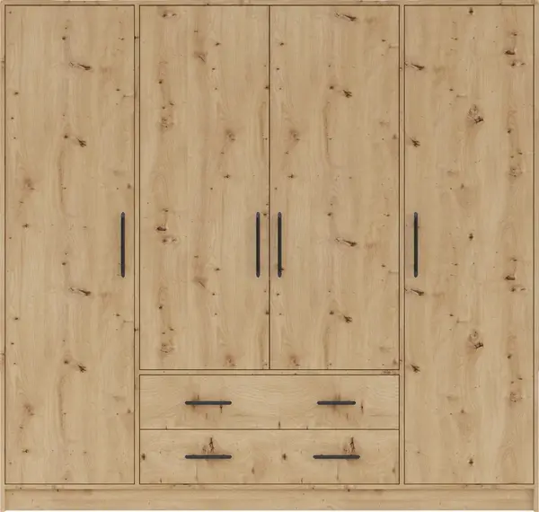 Šatní skříň Smart SR1 Varianta: Bez zrcadla, Barva korpusu + barva dveří: Dub artisan