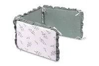 Mantinel do postieľky, mušelín 180x40cm (3x60x40cm) - Lúka, khaki