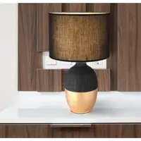 Stolní lampa Valentino, černá/zlatá