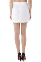 Bílá mini sukně s květinovým vzorem