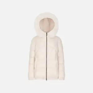 Krémová dámska zimná bunda Geox Backsie