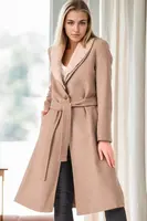 Z9671 DEWBERRY WOMEN'S COAT-BEIGE