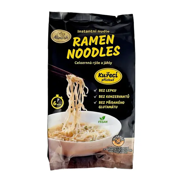 ŇAMISH Instantní nudle celozrnná příchuť kuřecí bez lepku 57 g