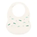 Nattou Bryndák silikonový se zapínáním bílý bez BPA