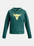 Zelená dievčenská mikina Under Armour Project Rock Brhma Bull Fleece HD