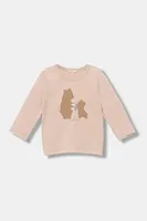 Detské bavlnené tričko s dlhým rukávom United Colors of Benetton