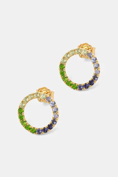 Pozlacené stříbrné náušnice Tous