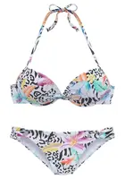 LASCANA Bikiny  tyrkysová / svetložltá / svetlofialová / oranžová / čierna / biela