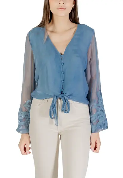 Modrá halenka Guess s dlouhými rukávy