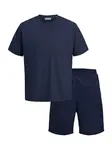JACK & JONES Krátke pyžamo 'JACSOLID'  tmavomodrá