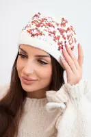 Dámská zimní čepice s dekorativními krystaly