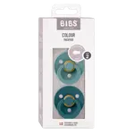 BIBS Colour Dudlíky z přírodního kaučuku - velikost 2, Nordic Mint/Forest Lake 2 ks