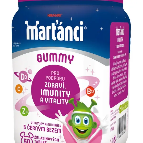 MARŤÁNCI Walmark Gummy černý bez 20 mg želatinové tablety 50 ks
