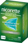 NICORETTE ® Classic Gum 2 mg léčivá žvýkací guma pro odvykání kouření 105 ks