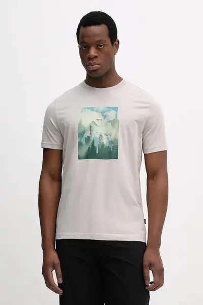 Bavlněné tričko BOSS Orange Te_Cover