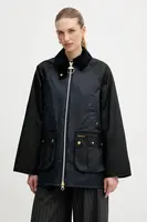 Voskovaná bunda Barbour Kettlewell tmavomodrá barva, přechodná, oversize, LWX1519