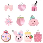 10Pcs 10 Styles Resin Pendants Sets