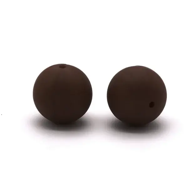 Silicone Beads Round Rubber Bead 15MM Loose Spacer Beads for DIY Supplies Jewelry Keychain Making