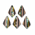 Transparent Resin & Walnut Wood Pendants