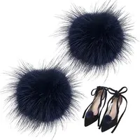 Faux Mink Fur Shoes Buckle Clip