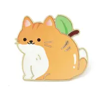 Cat Shape with Orange Enamel Pins
