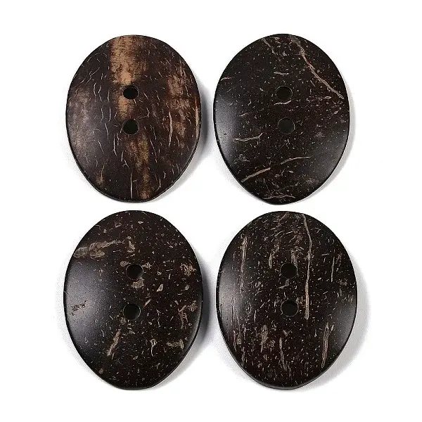 Carved Oval 2-hole Basic Sewing Button