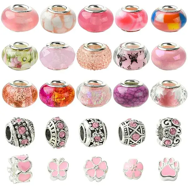 50Pcs Resin European Beads