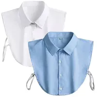 2Pcs 2 Colors Detachable Polyester Women's False Collar