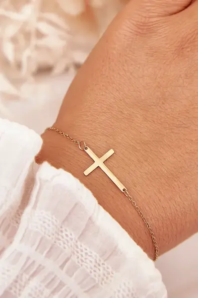 Náramek Boto s křížkem z chirurgické oceli