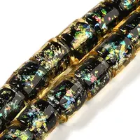 Handmade Dichroic Foil Glass Beads Strands