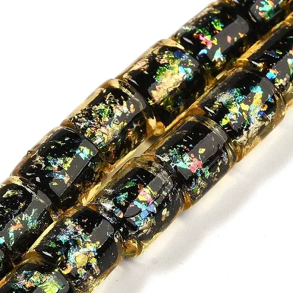 Handmade Dichroic Foil Glass Beads Strands