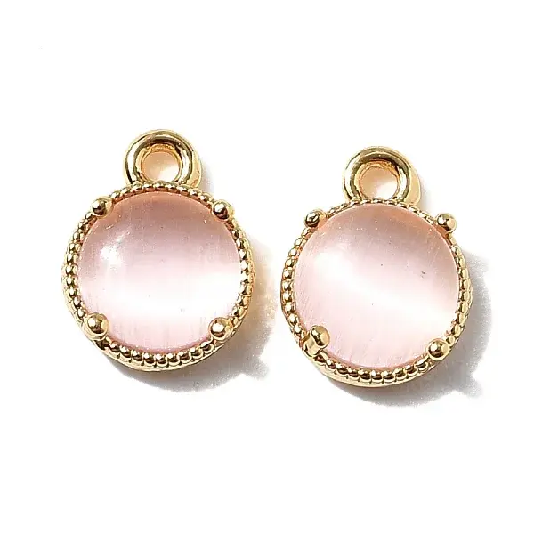 Flat Round Brass Charms