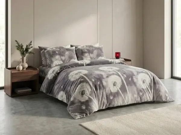 Mikroplyšové obliečky DANDORIA sivé Rozmer obliečky: 70 x 90 cm | 140 x 200 cm