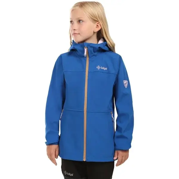 KILPI RAVIA Dievčenská softshellová bunda, tmavo modrá, veľkosť