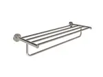 Ravak Kona - Držiak uteráka s poličkou, dĺžka 60 cm, kefovaná nerezová X07P1292