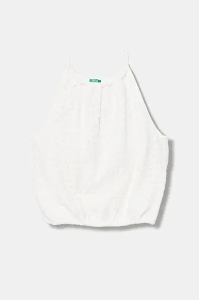 Dětský top United Colors of Benetton bílá barva, 5WYWCH00C