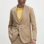 Sako s příměsí lnu Tommy Hilfiger béžová barva, MW0MW35212