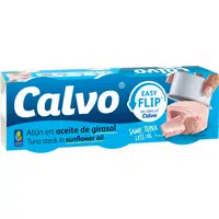 CALVO Tuňák ve slunečnicovém oleji 3 x 65 g