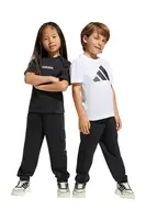 Dětské bavlněné tepláky adidas černá barva, s aplikací, JC9754