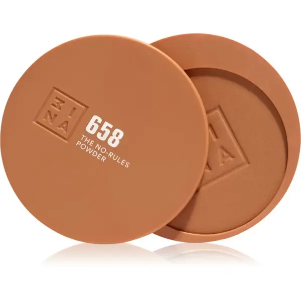 3INA The No-Rules Powder multifunkční líčidlo pro oči, rty a tvář odstín 658 - Warm honey beige, matte bronzer 8 g