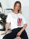 T-shirt damski FROND biały Dstreet