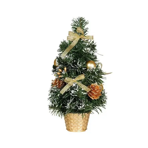 Guirca Vianočný stromček v kvetináči zlatý umelý 40cm
