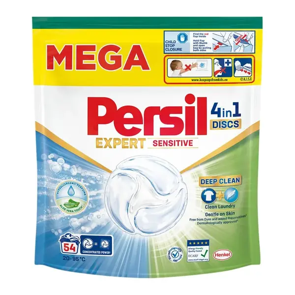 Persil Discs 4in1 Deep Clean Expert Sensitive kapsuly na pranie 54 praní
