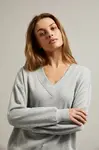 Marisse Women's Sweatshirt Z-Bl-4501 Grey Mel