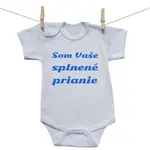 Boodyy Body s krátkym rukávom Splnené prianie Modrá 50 (0 mesiacov)